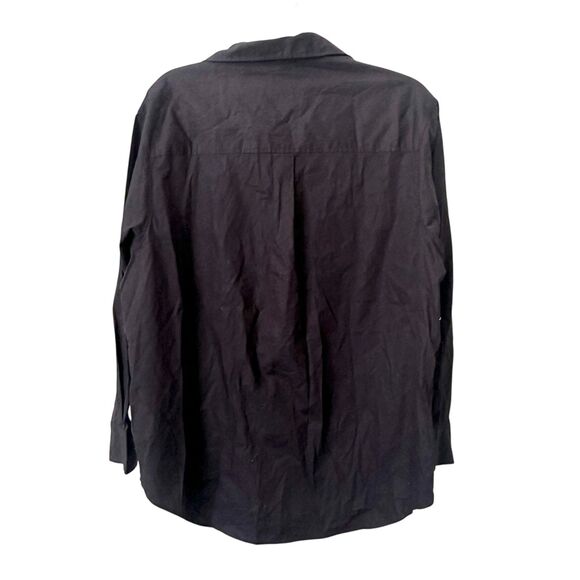 GAP The Big Shirt Oversized Button Down Jeweled Black NWT XS - Picture 3 of 5